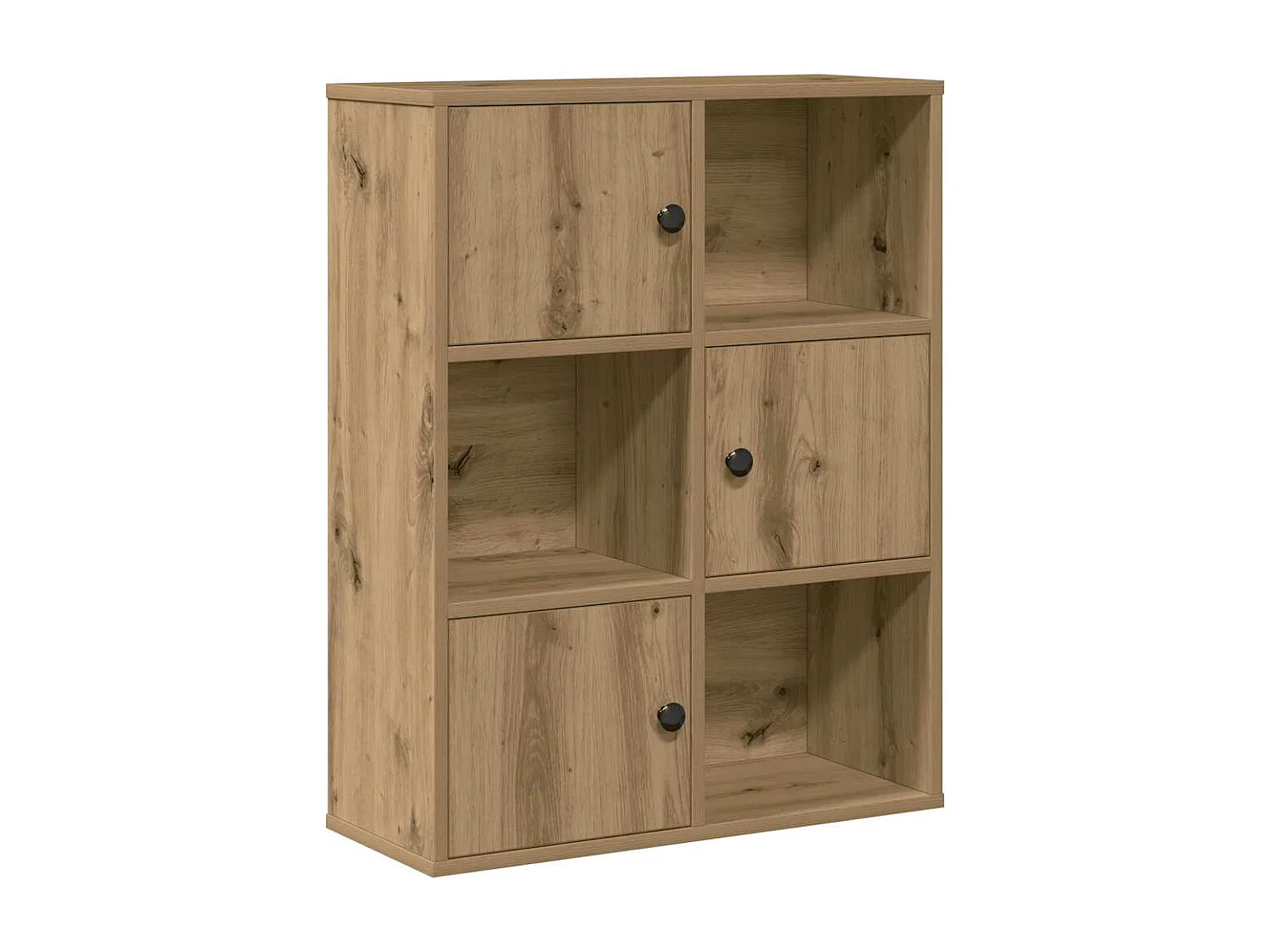 Bibliothèque chêne artisanal 60x24x76,5 cm bois d'ingénierie