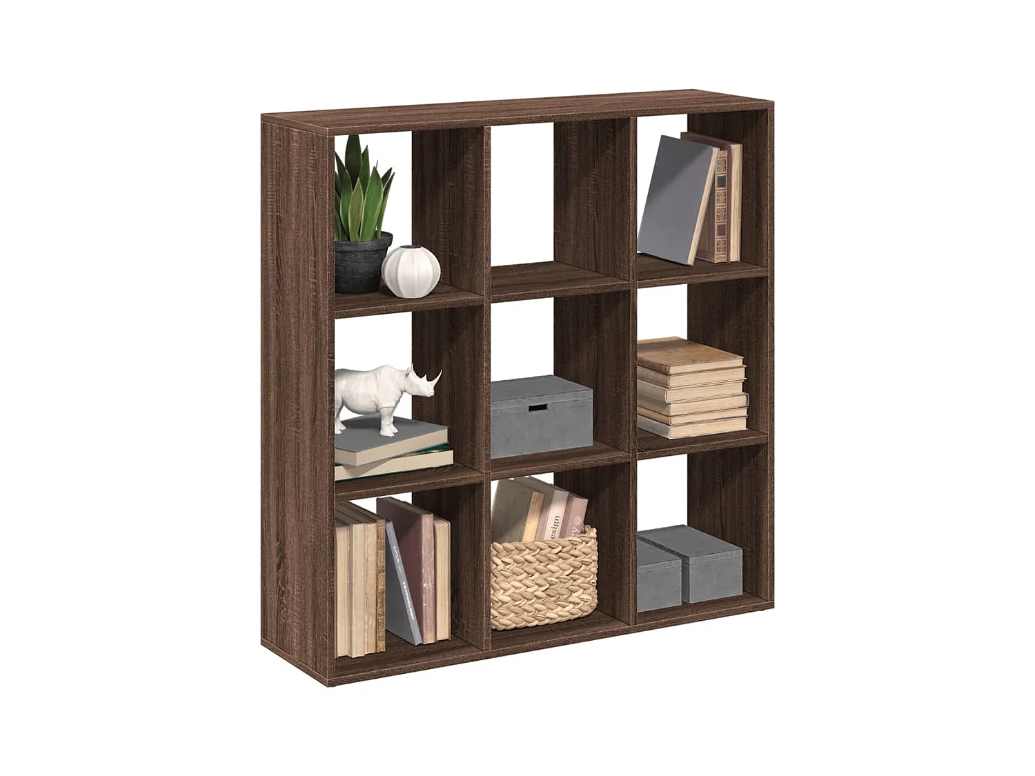 Librería divisora madera marrón roble 102x29x103,5 cm