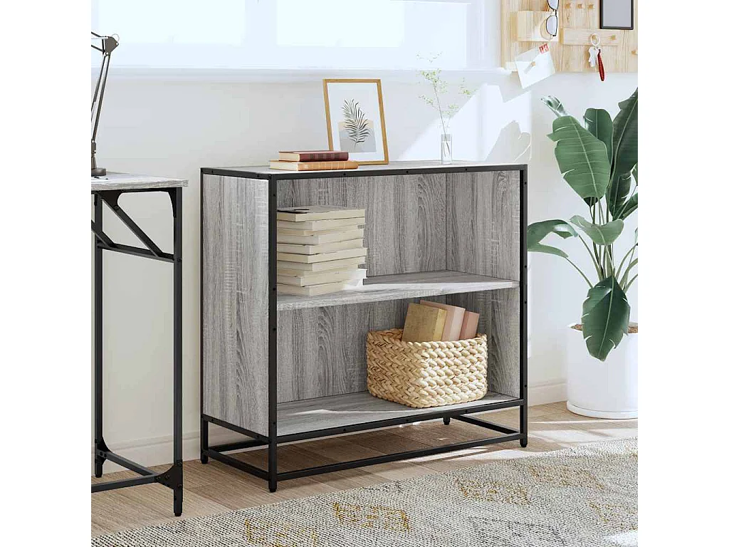 Bibliothèque sonoma gris 80,5x35x76 cm bois d'ingénierie