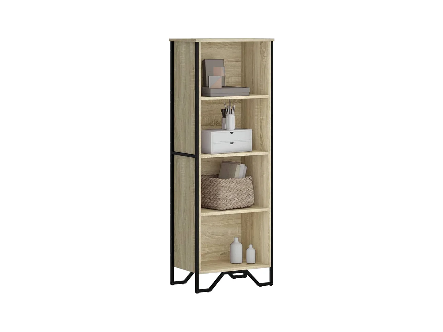 Bibliothèque chêne sonoma 50x31x137,5 cm bois d'ingénierie