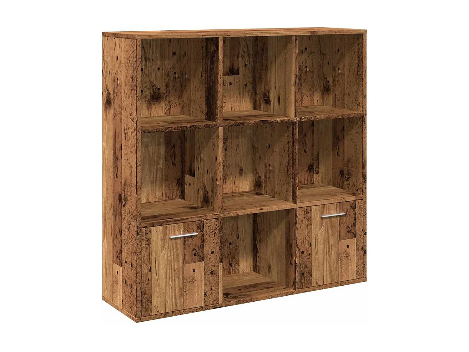Boekenkast 98x29x97,5 cm bewerkt hout oud houtkleurig