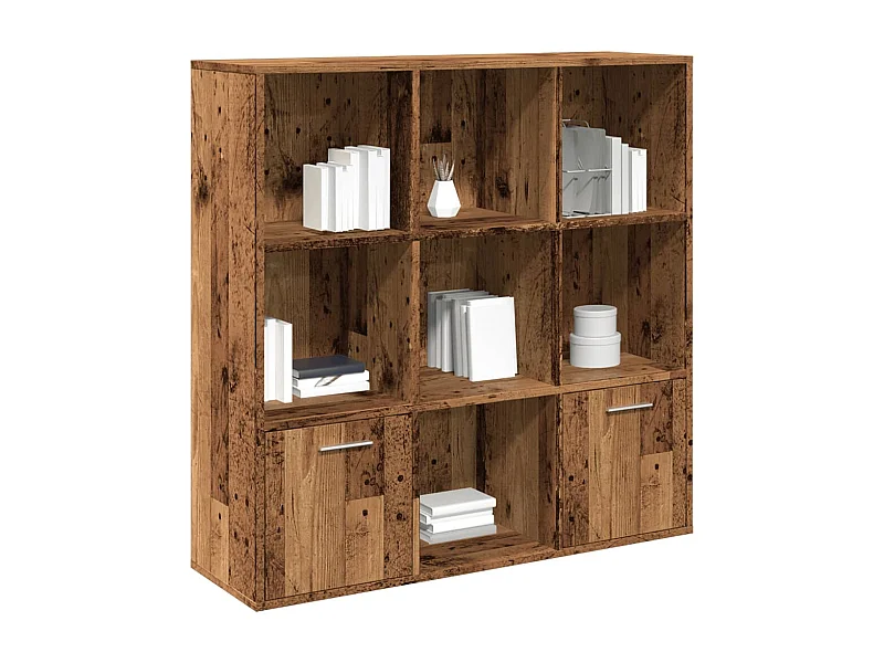 Boekenkast 98x29x97,5 cm bewerkt hout oud houtkleurig