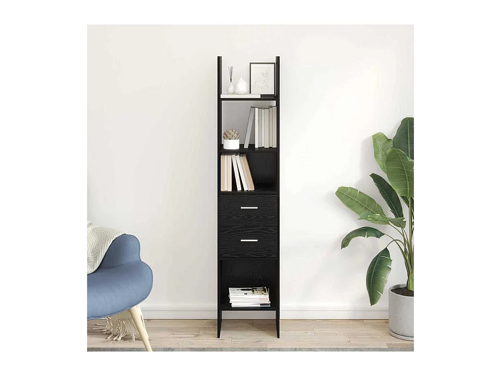 Estantería para libros Roble negro 40 x 35 x 180 cm