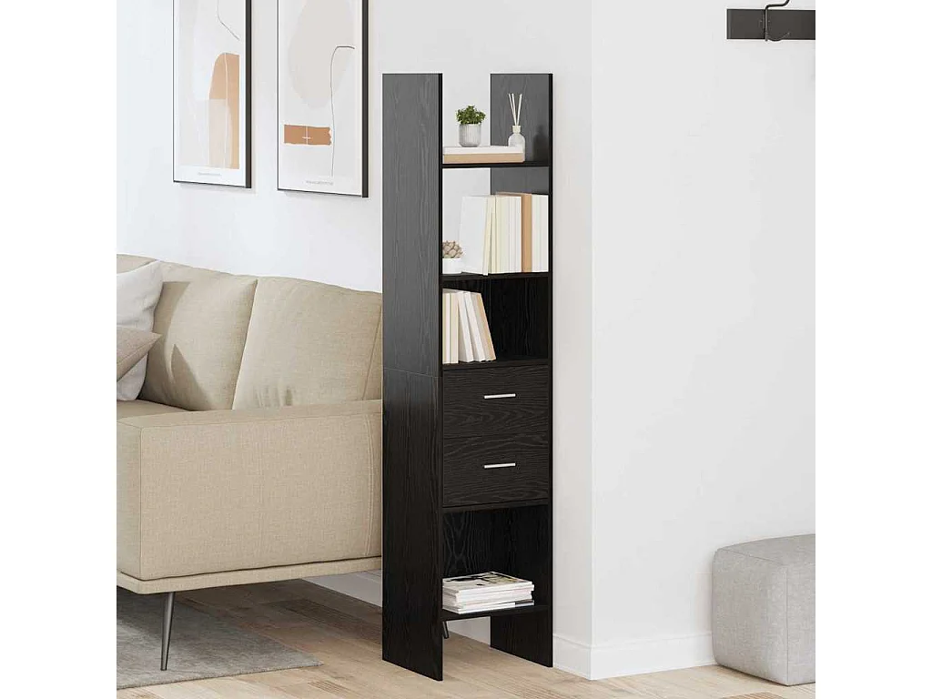Bibliothèque Chêne noir 40 x 35 x 180 cm Bois d'ingénierie