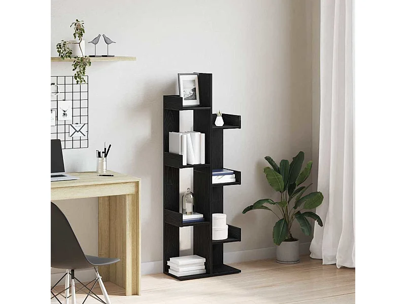 Bibliothèque Chêne noir 48 x 25.5 x 140 cm Bois d'ingénierie