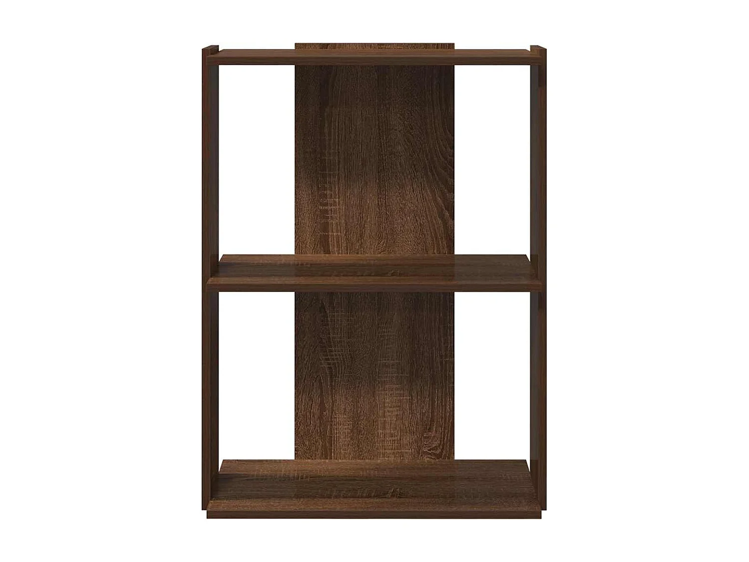 Bibliothèque 3 niveaux chêne brun 60x30x80 cm bois d'ingénierie