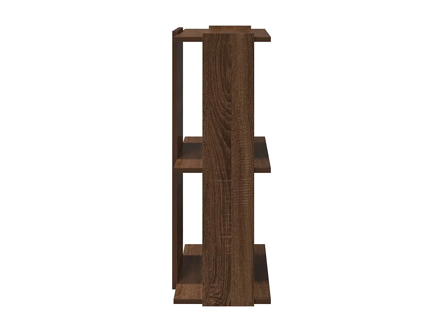 Bibliothèque 3 niveaux chêne brun 60x30x80 cm bois d'ingénierie