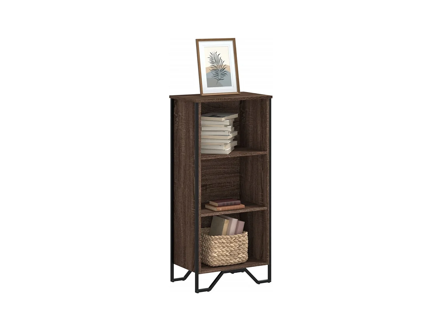 Bibliothèque chêne marron 50x31x106 cm bois d'ingénierie