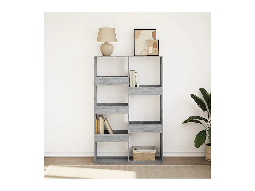 Estante 100x33x155,5 cm derivados de madeira cinzento sonoma