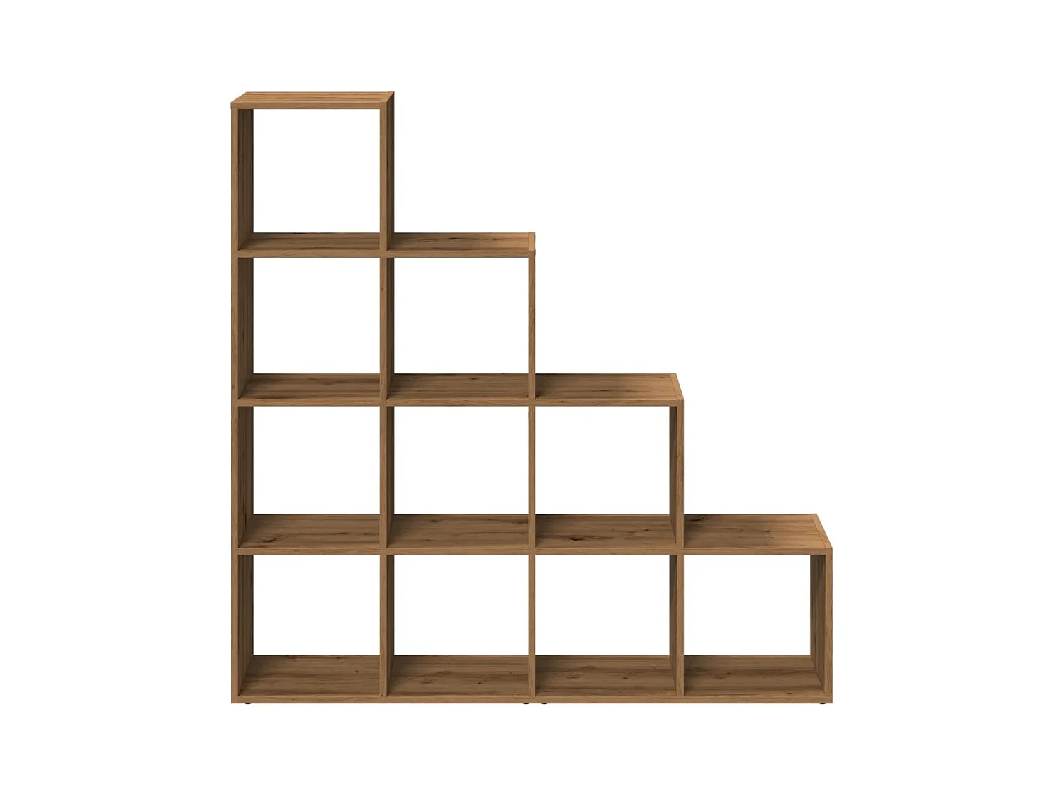 Bibliothèque séparatrice de pièce à 4 niveaux chêne artisanal