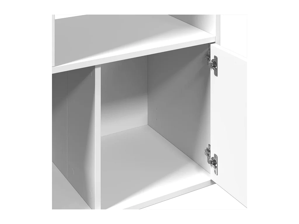 Bibliothèque blanc 70x36x189 cm bois d'ingénierie