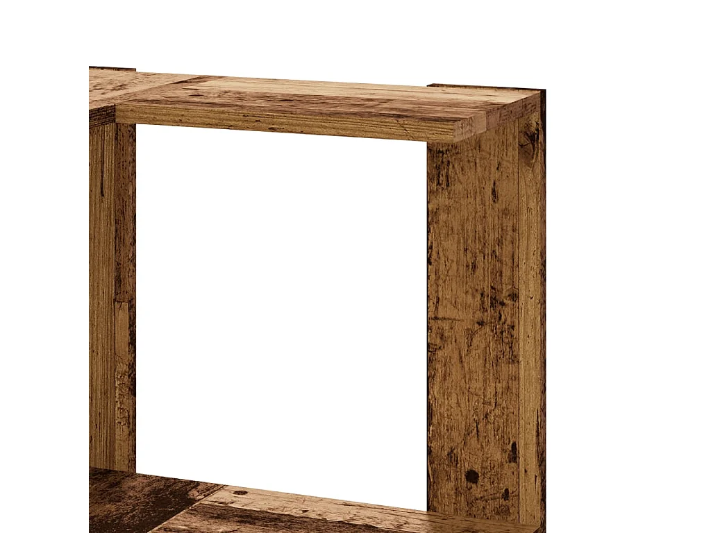 Bibliothèque d'angle à 5 niveaux vieux bois bois d'ingénierie