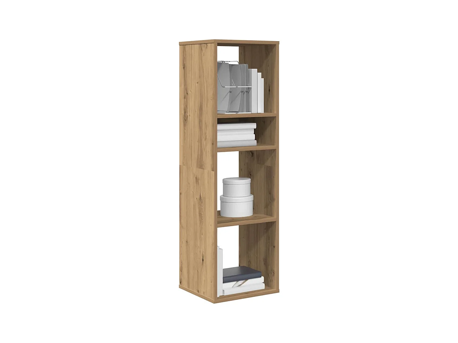 Estantería de madera ingeniería roble artisan 34x31x112 cm