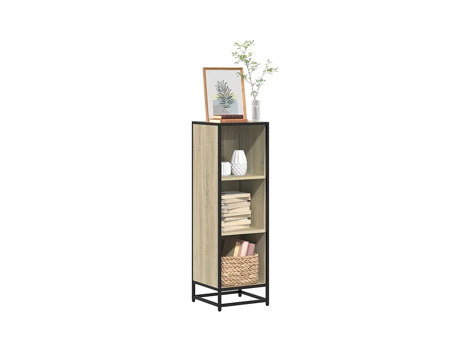 Bibliothèque chêne sonoma 33,5x33x107,5 cm bois d'ingénierie