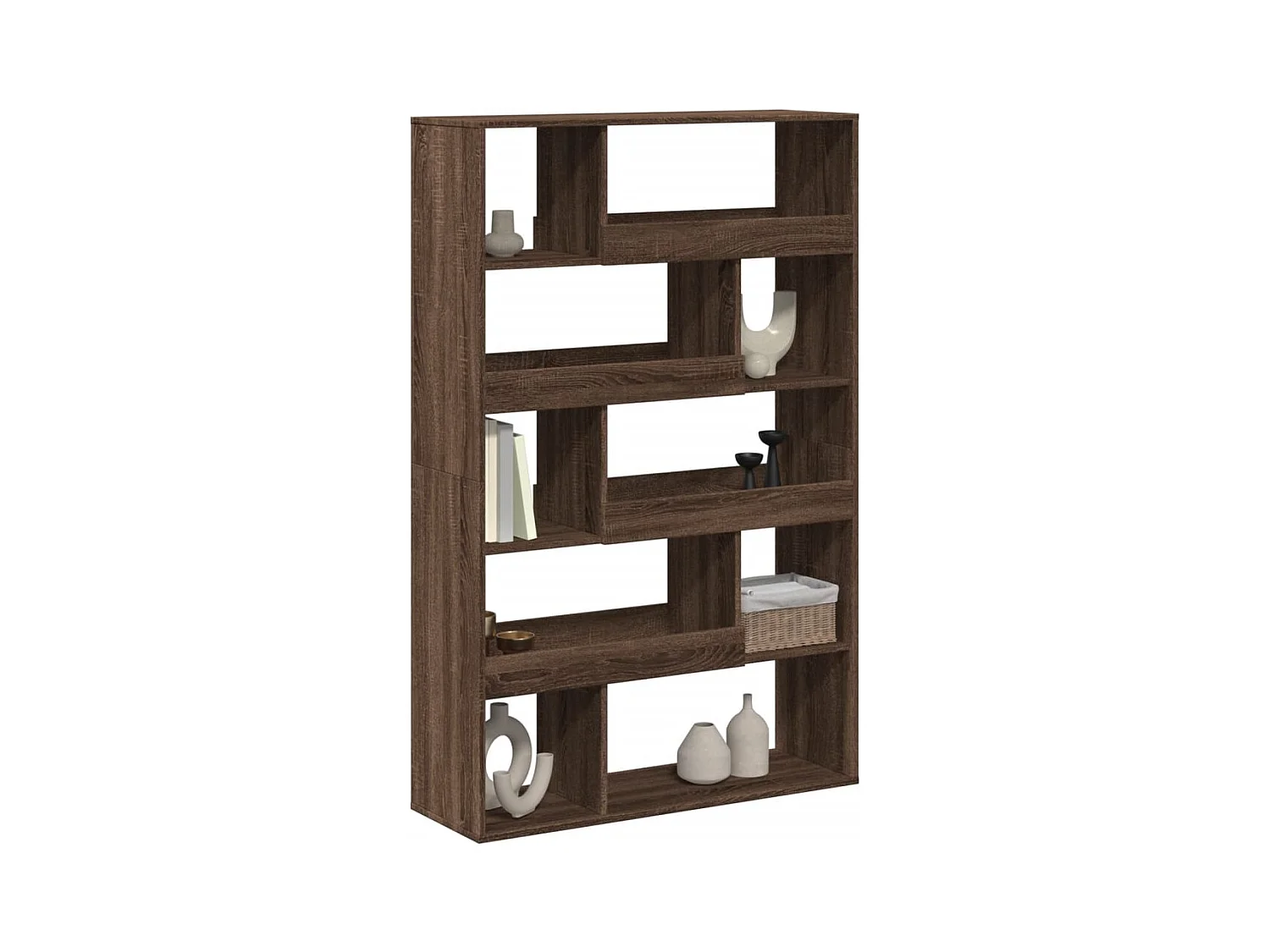 Bibliothèque chêne marron 100x33x156,5 cm bois d'ingénierie