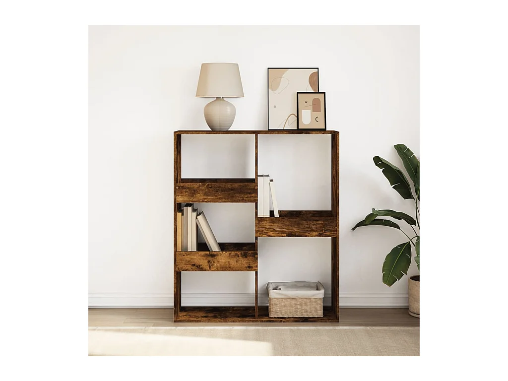 Bibliothèque/Séparateur de pièce chêne fumé 100x33x115 cm