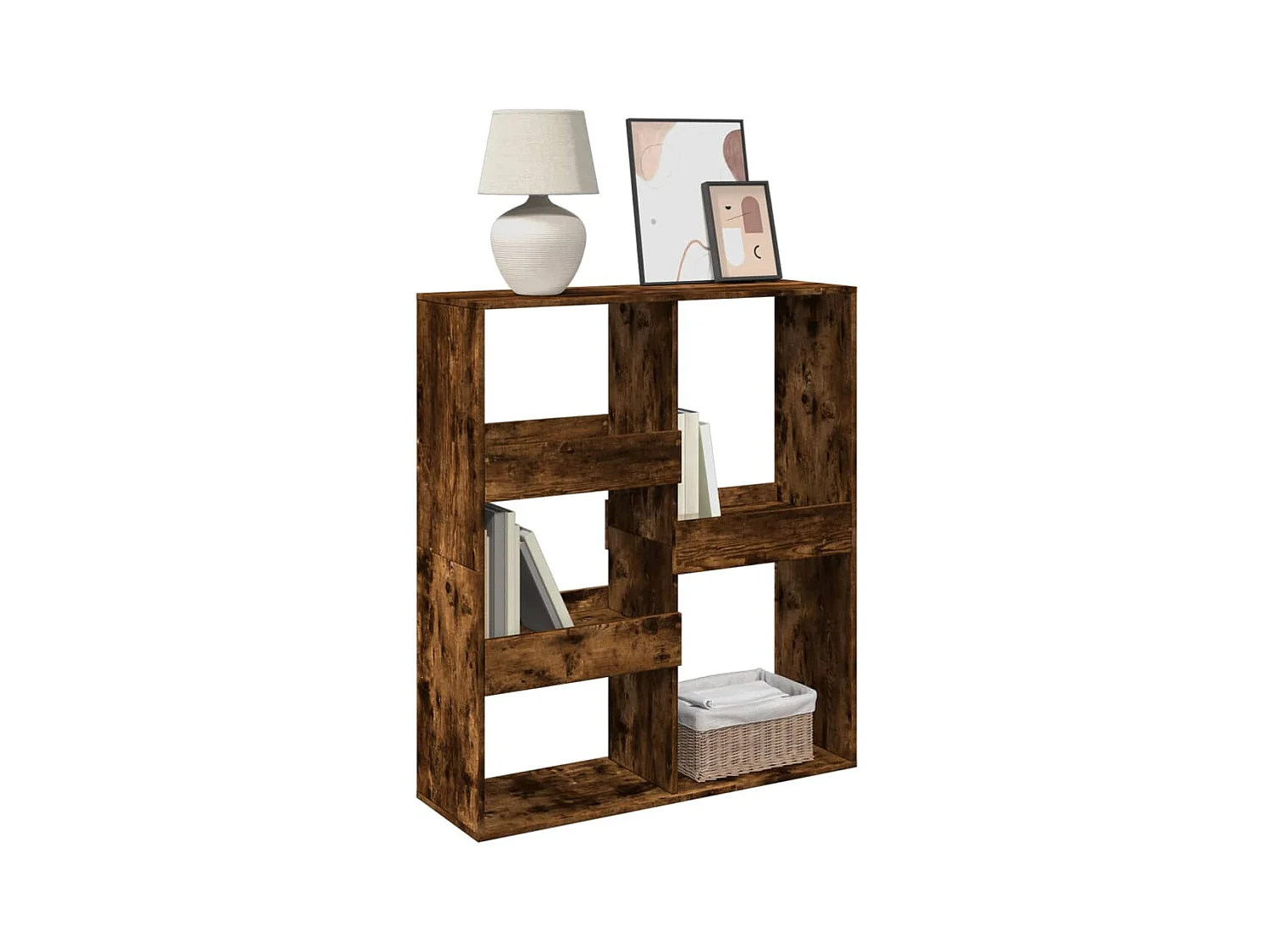 Bibliothèque/Séparateur de pièce chêne fumé 100x33x115 cm