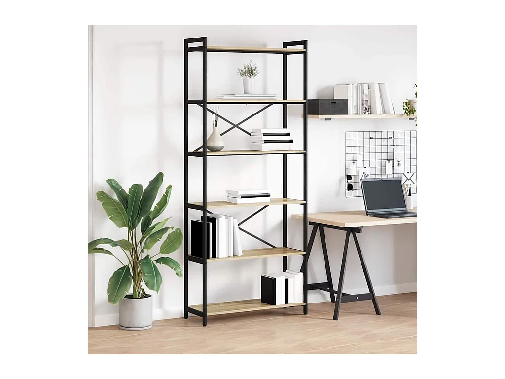 Bibliothèque Chêne sonoma 80 x 30 x 188 cm Bois d'ingénierie