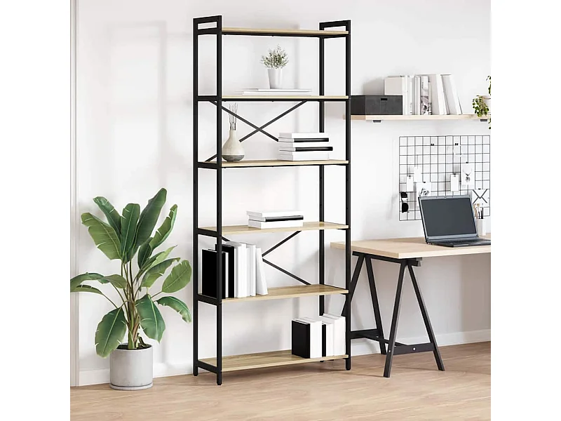 Bibliothèque Chêne sonoma 80 x 30 x 188 cm Bois d'ingénierie