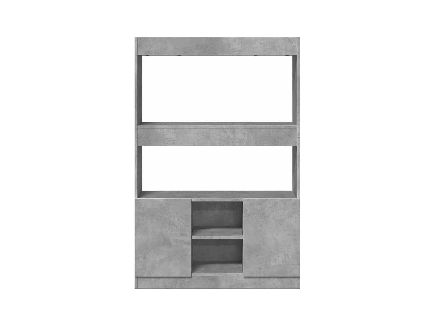 Bibliothèque gris béton 92x33x140 cm bois d'ingénierie