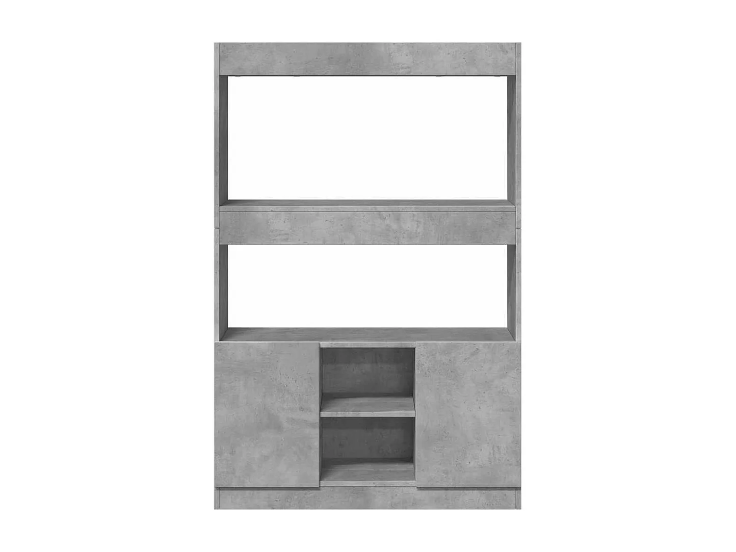 Bibliothèque gris béton 92x33x140 cm bois d'ingénierie