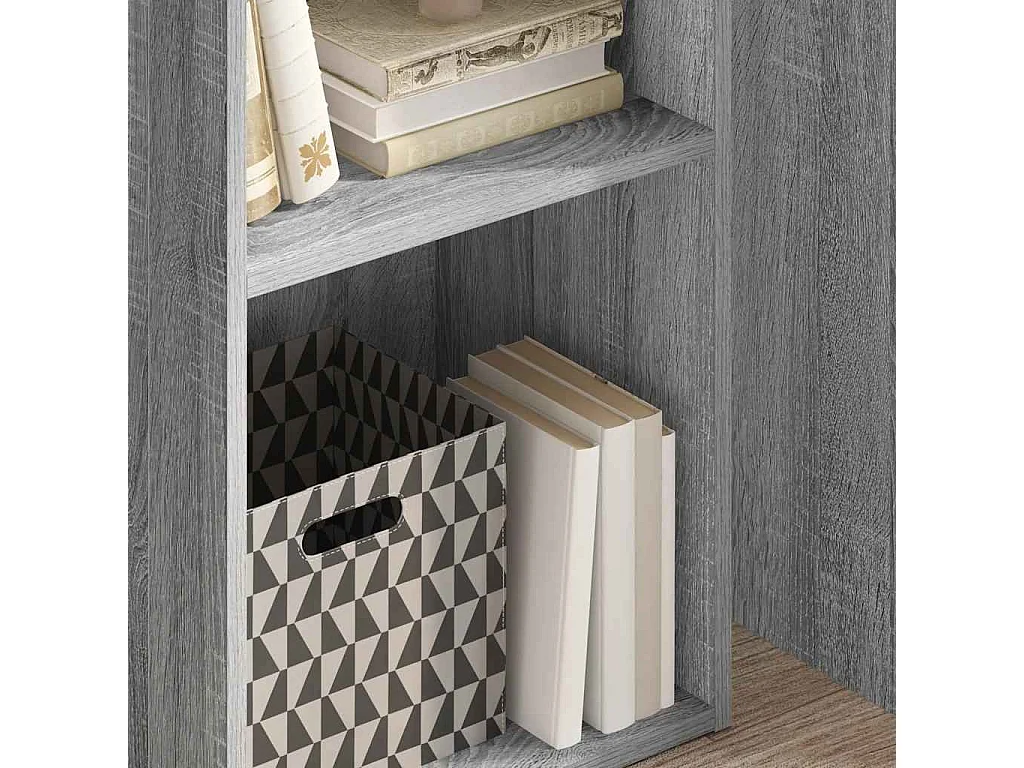 Bibliothèque sonoma gris 40x30x77 cm bois d'ingénierie