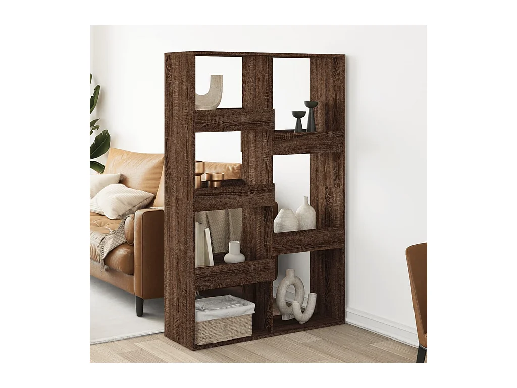 Separador de ambientes madera marrón roble 100x33x155,5 cm