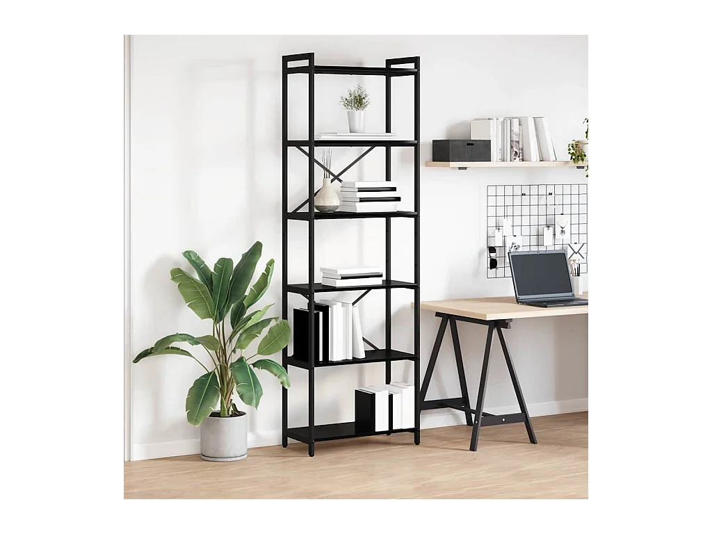 Bibliothèque Chêne noir 60 x 30 x 188 cm Bois d'ingénierie