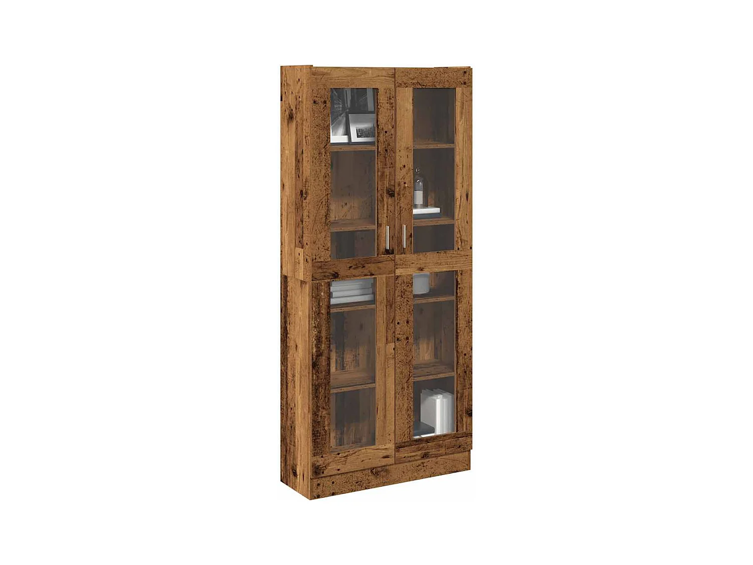 Bibliothèque vieux bois 82,5x30,5x185 cm bois d'ingénierie