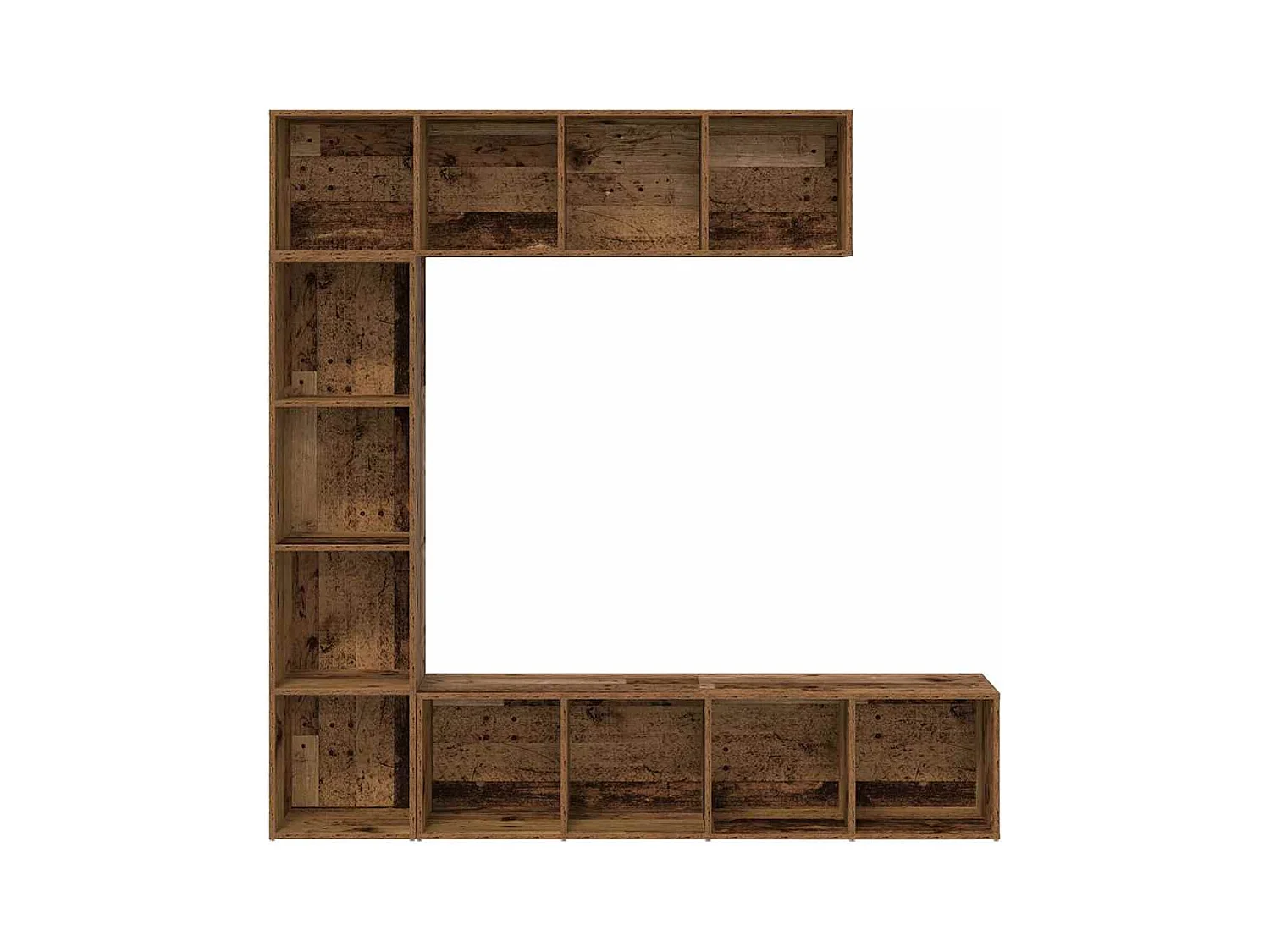 Bibliothèques 3 pièces vieux bois bois d'ingénierie