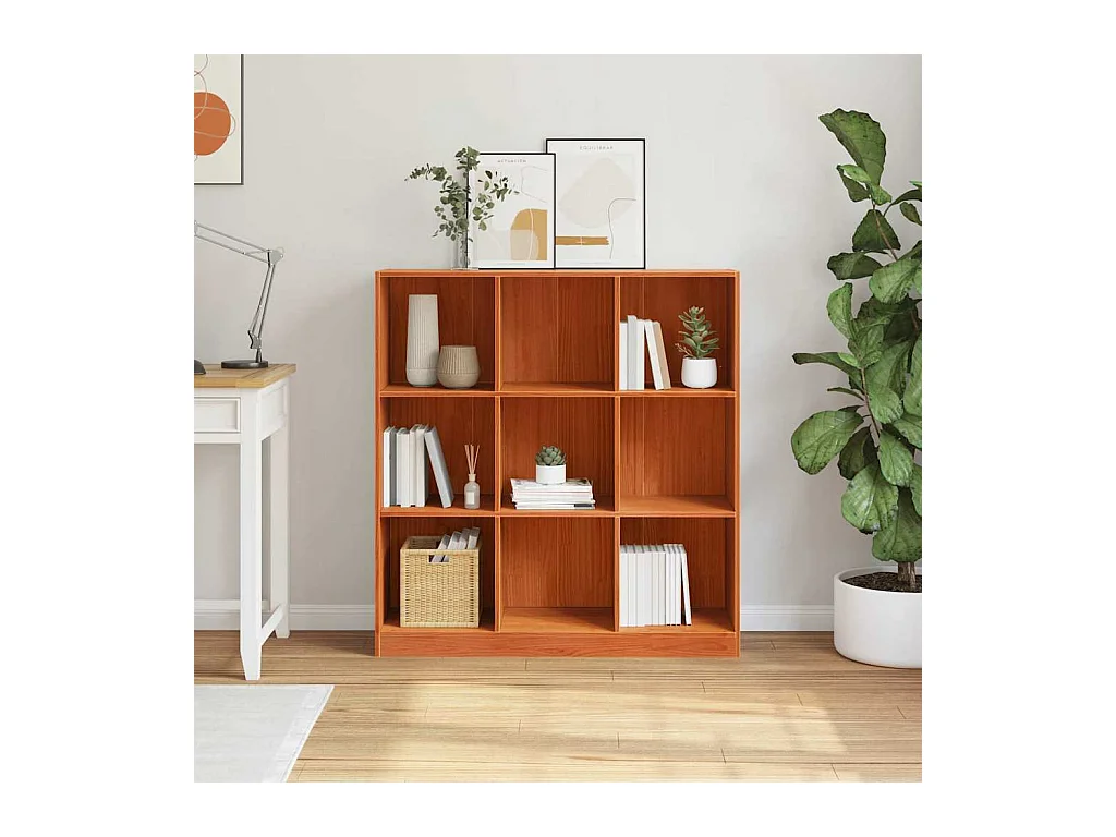 Bibliothèque / Diviseur de Pièce Marron cire