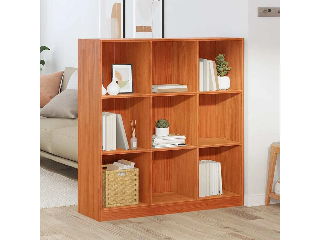 Bibliothèque / Diviseur de Pièce Marron cire