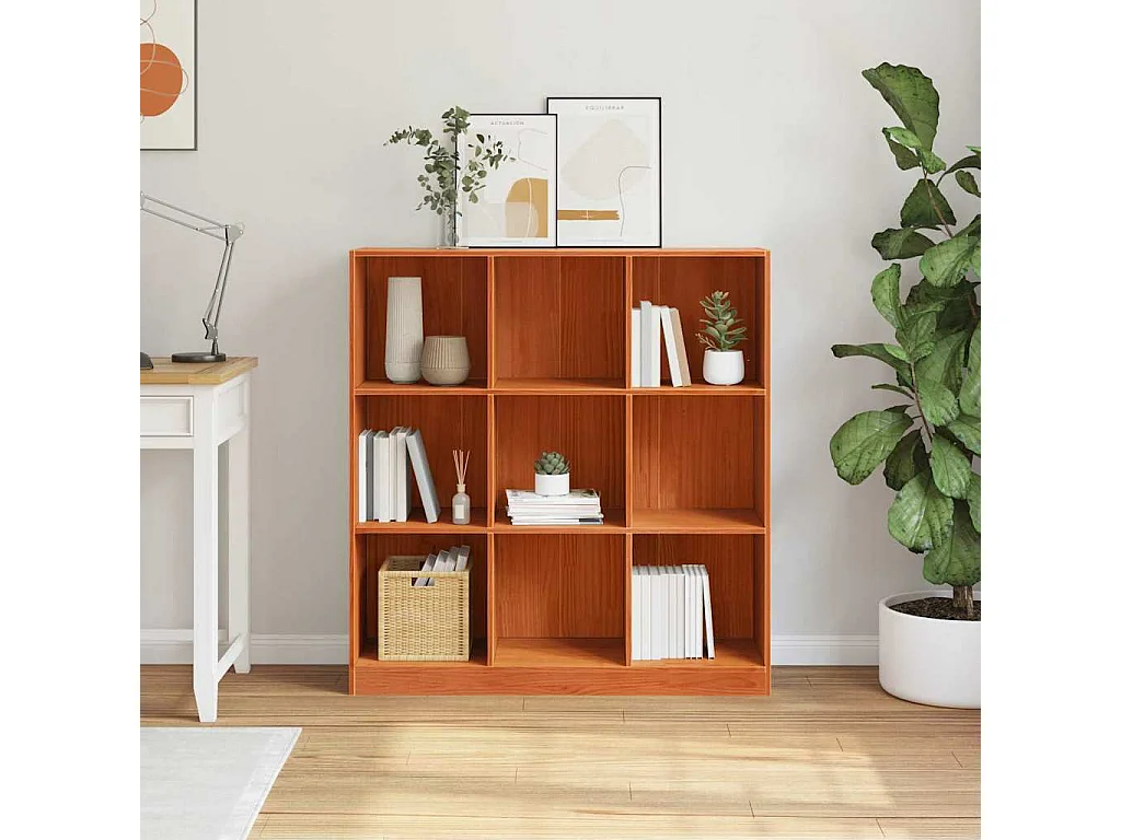 Bibliothèque / Diviseur de Pièce Marron cire