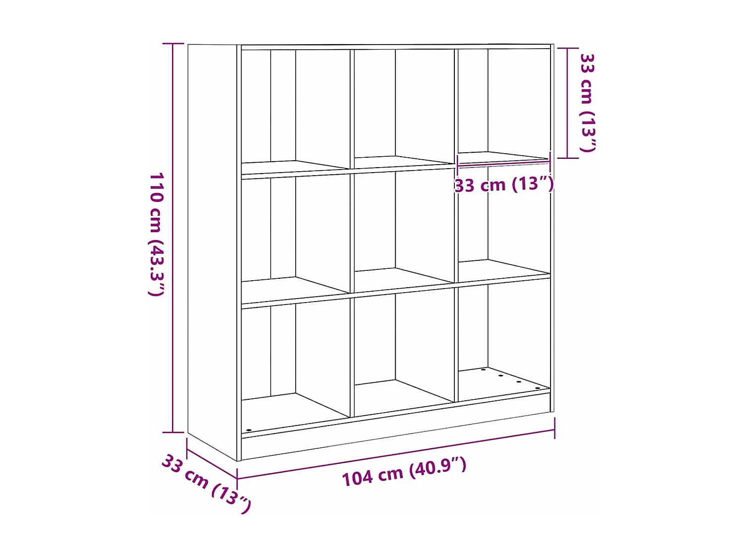 Bibliothèque / Diviseur de Pièce Marron cire