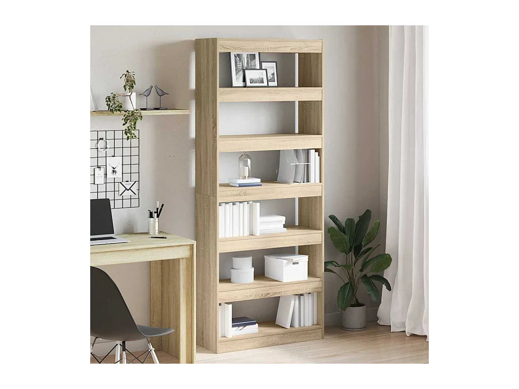 Bibliothèque Chêne sonoma 80 x 30 x 198 cm Bois d'ingénierie