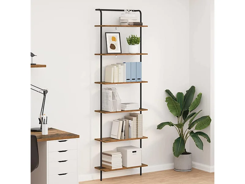 Bibliothèque Bois ancien 60 x 24 x 203 cm Bois d'ingénierie