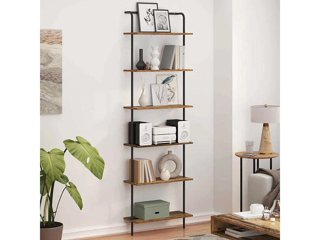 Bibliothèque Bois ancien 60 x 24 x 203 cm Bois d'ingénierie