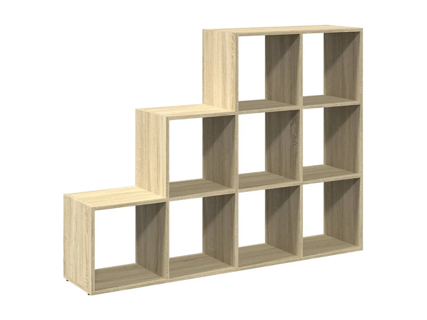 Bibliothèque séparatrice de pièce 3 niveaux chêne sonoma