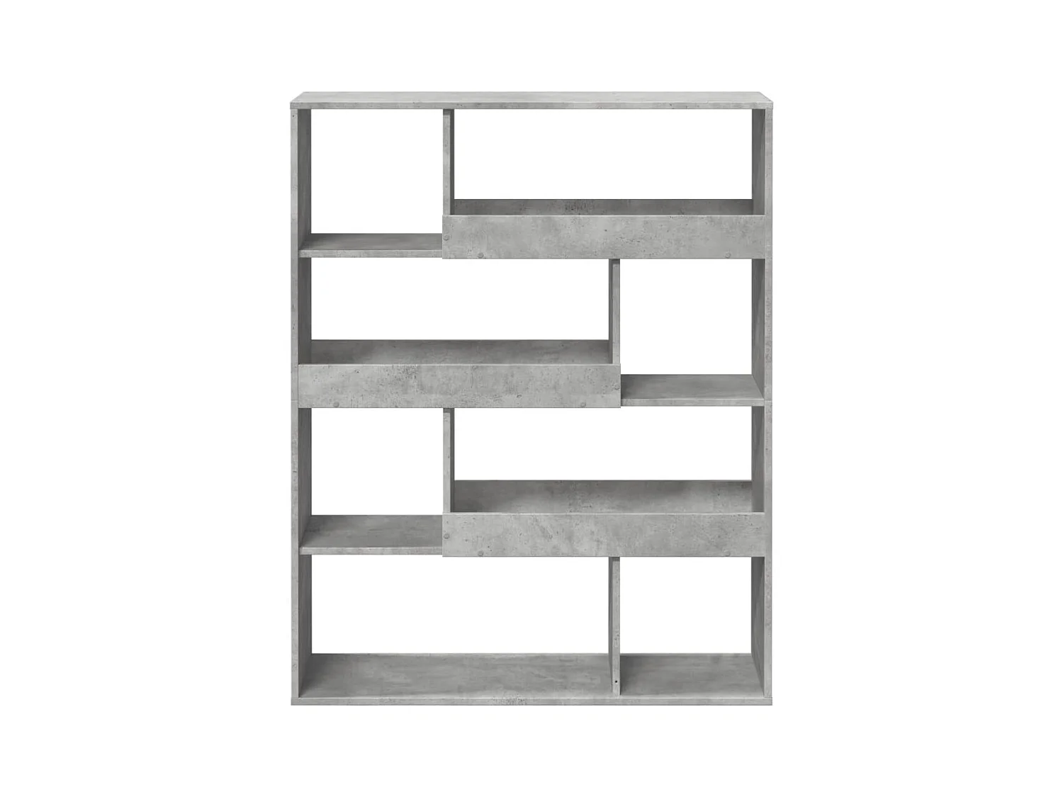 Bibliothèque / Cloison de séparation gris béton bois d'ingénierie