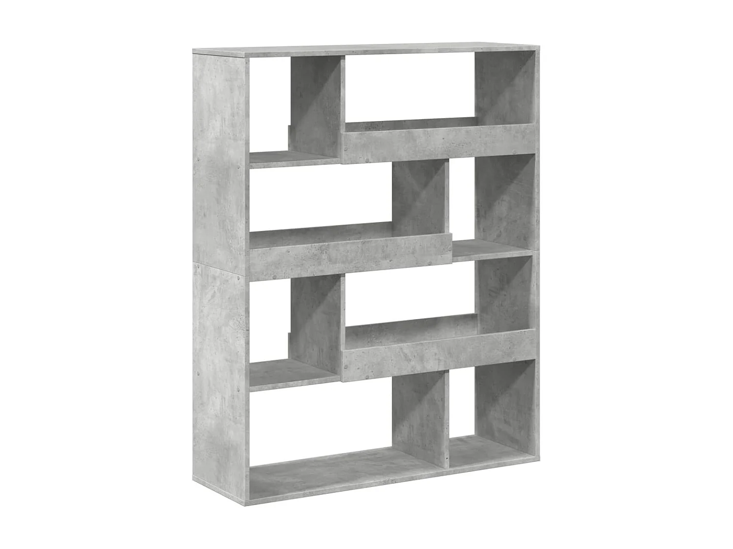 Bibliothèque / Cloison de séparation gris béton bois d'ingénierie