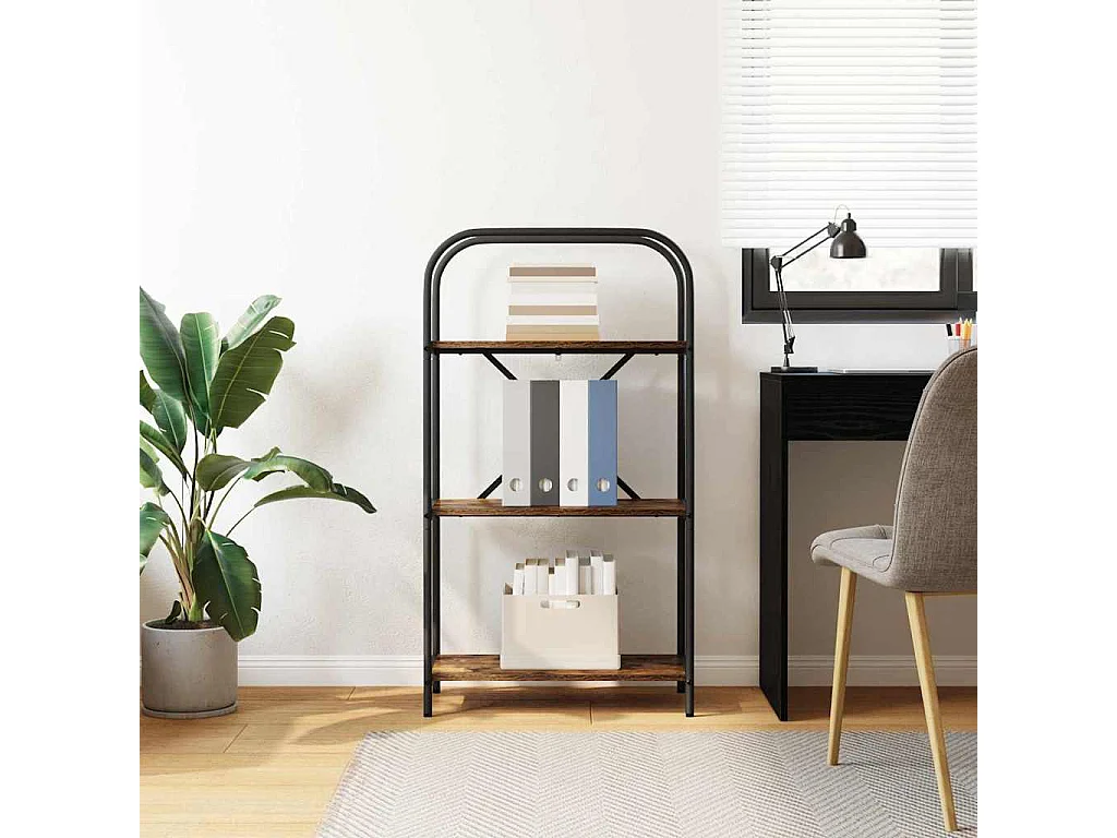 Bibliothèque Chêne fumé 60 x 30 x 109 cm Bois d'ingénierie