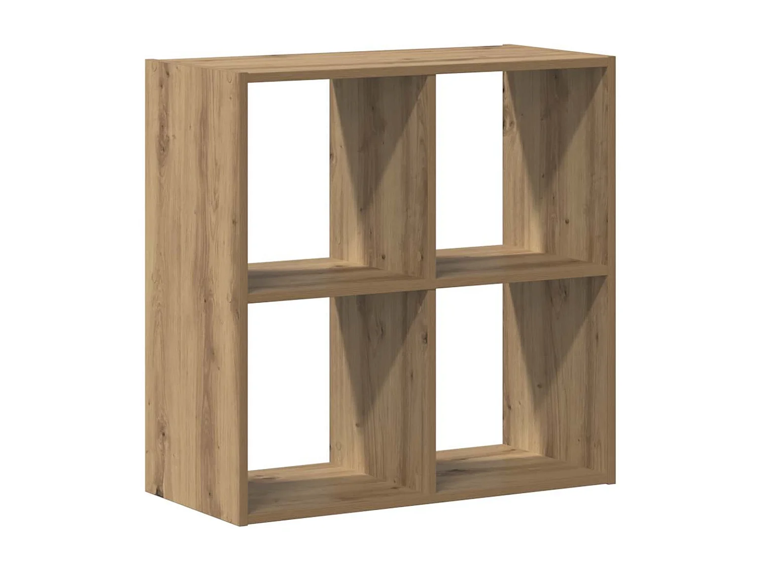 Bibliothèque chêne artisanal 68,5x32x68,5 cm bois d'ingénierie