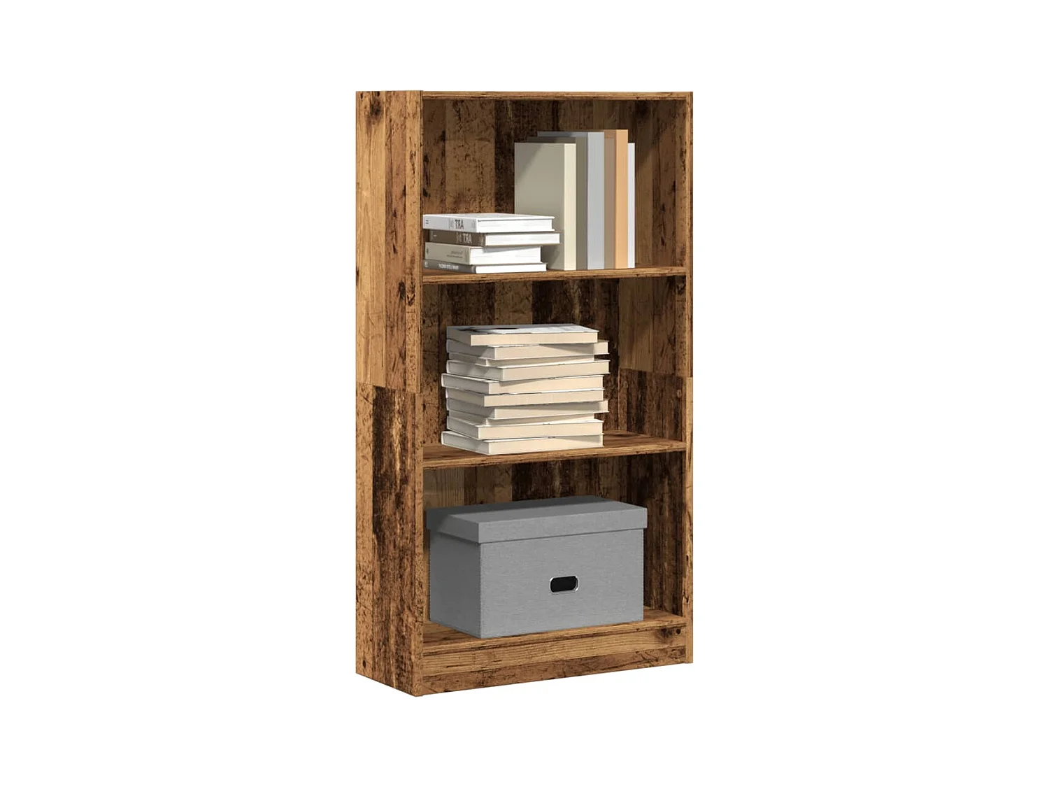 Bibliothèque vieux bois 60x24x109 cm bois d'ingénierie