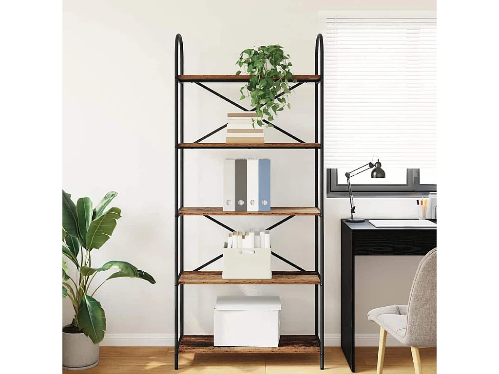 Bibliothèque Bois ancien 80 x 30 x 183 cm Bois d'ingénierie