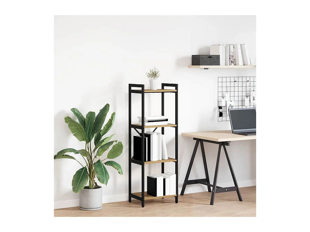 Bibliothèque chêne artisanal 40 x 30 x 118 cm Bois d'ingénierie