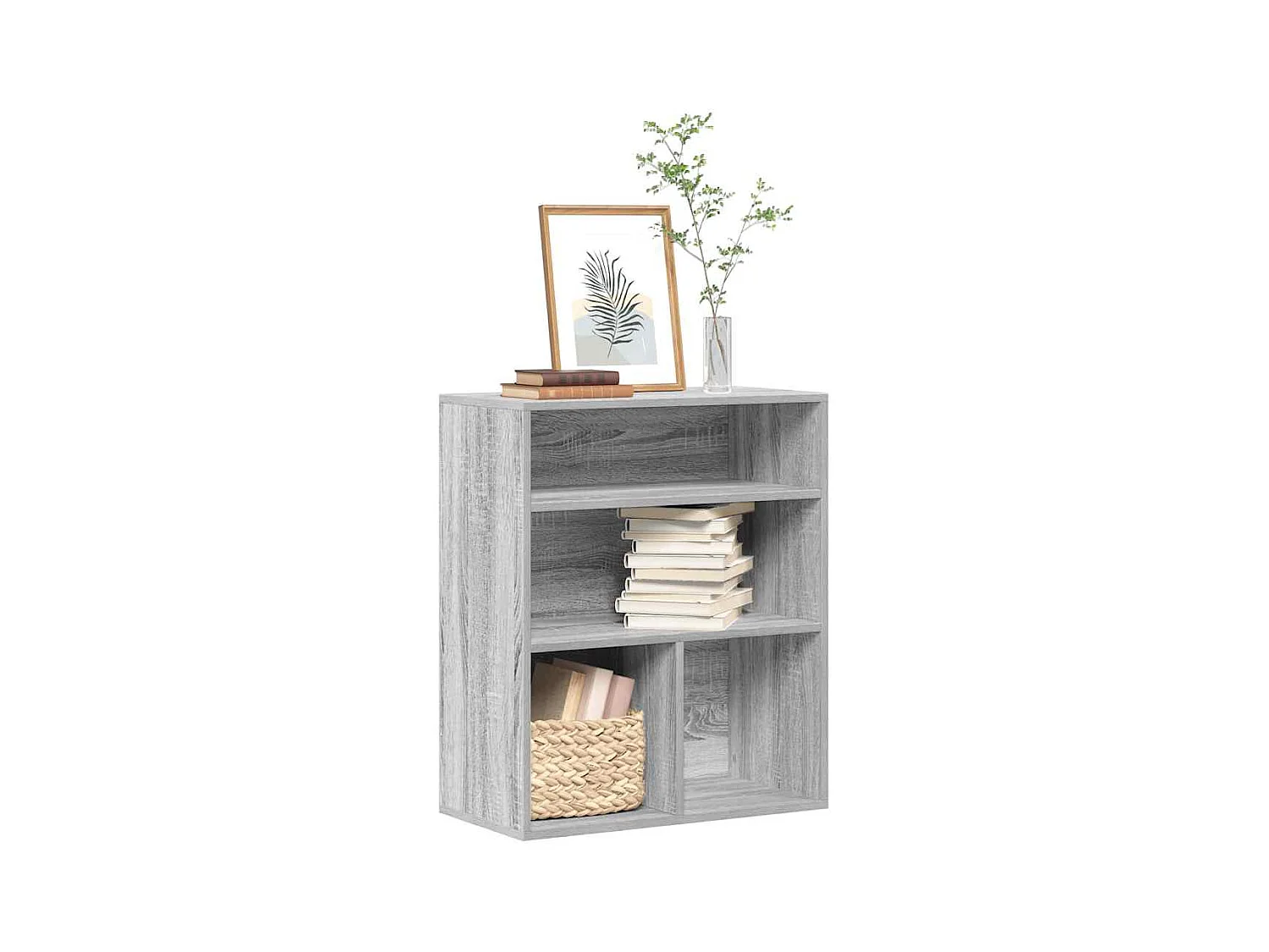 Estantería madera ingeniería gris sonoma 60x30x71,5 cm