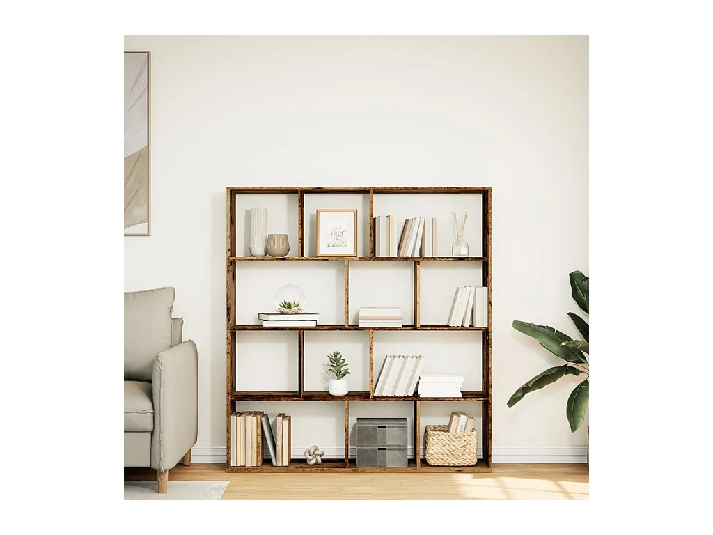 Bibliothèque vieux bois 132x29x141,5 cm bois d'ingénierie