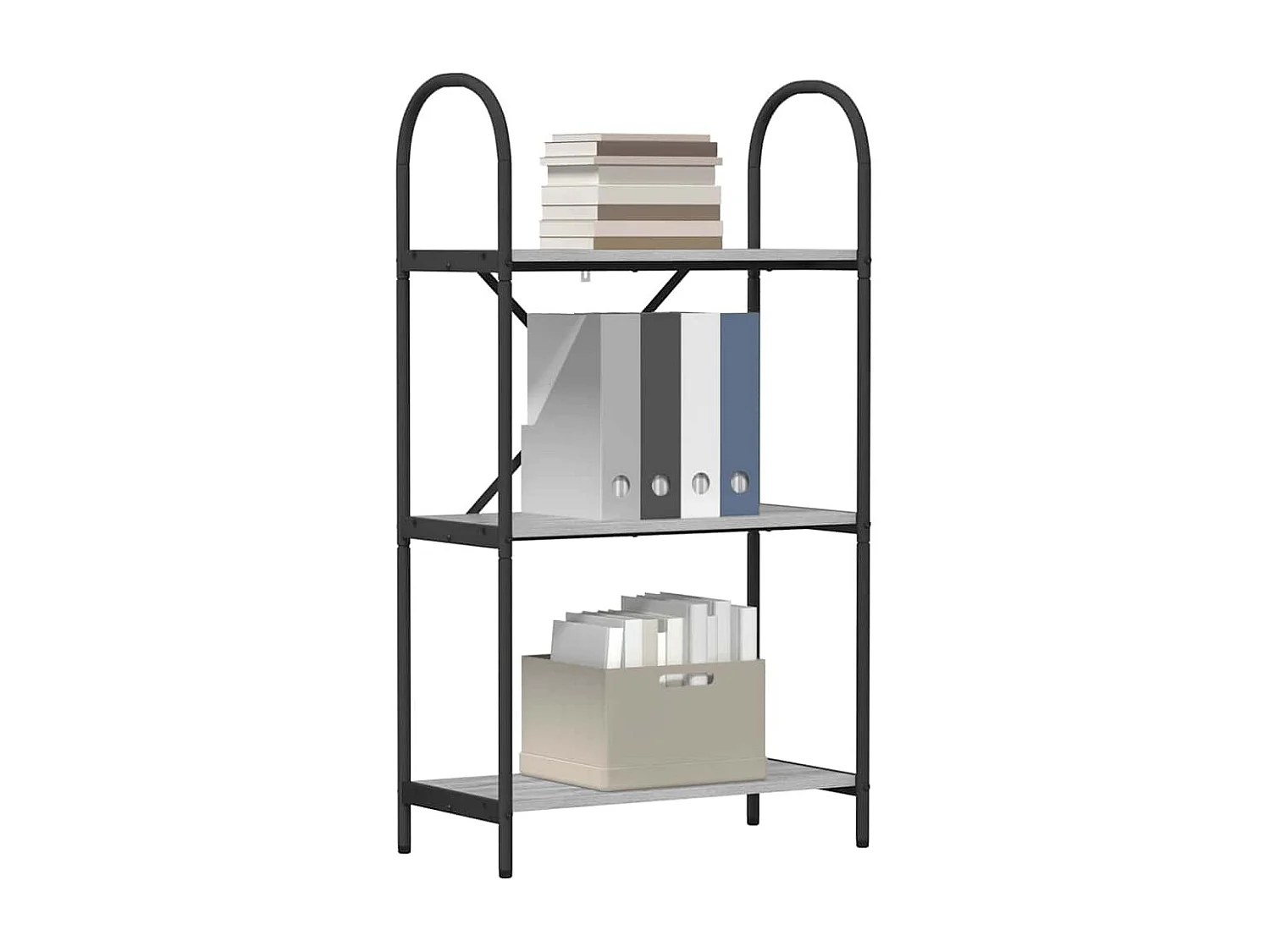 Bibliothèque Sonoma gris 60 x 30 x 109 cm Bois d'ingénierie