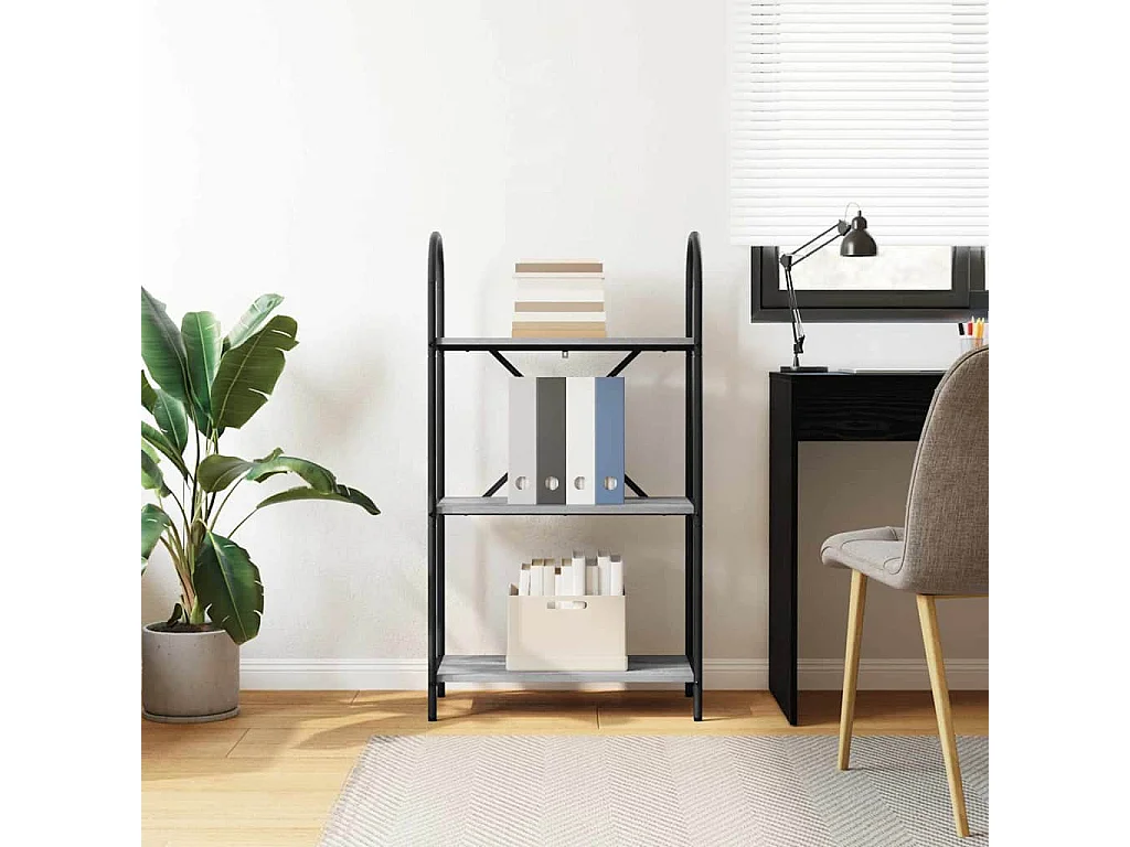 Bibliothèque Sonoma gris 60 x 30 x 109 cm Bois d'ingénierie