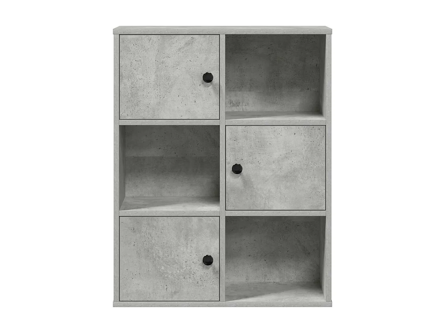 Bibliothèque gris béton 60x24x76,5 cm bois d'ingénierie